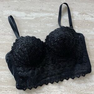 Windsor Black Lace Bralette with Adjustable Straps